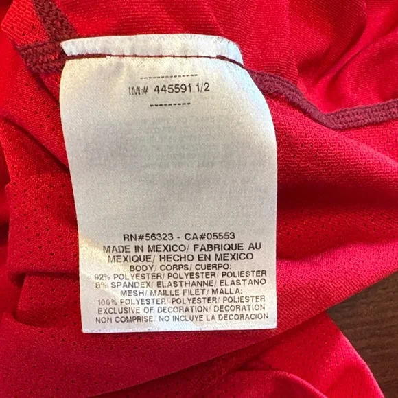Nike Red Pro Combat T-Shirt - Picture 8 of 8